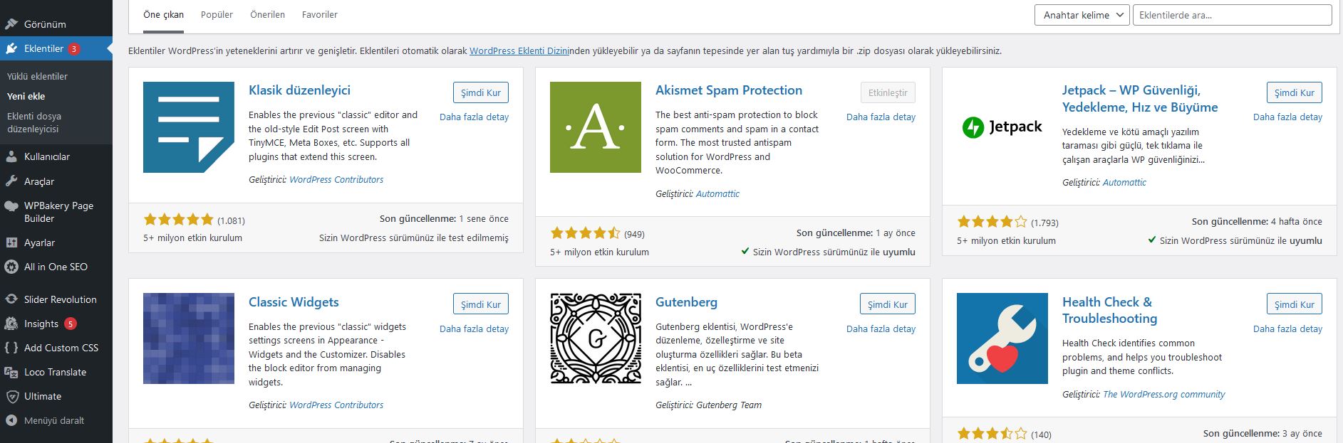 WordPress Eklenti Yükleme